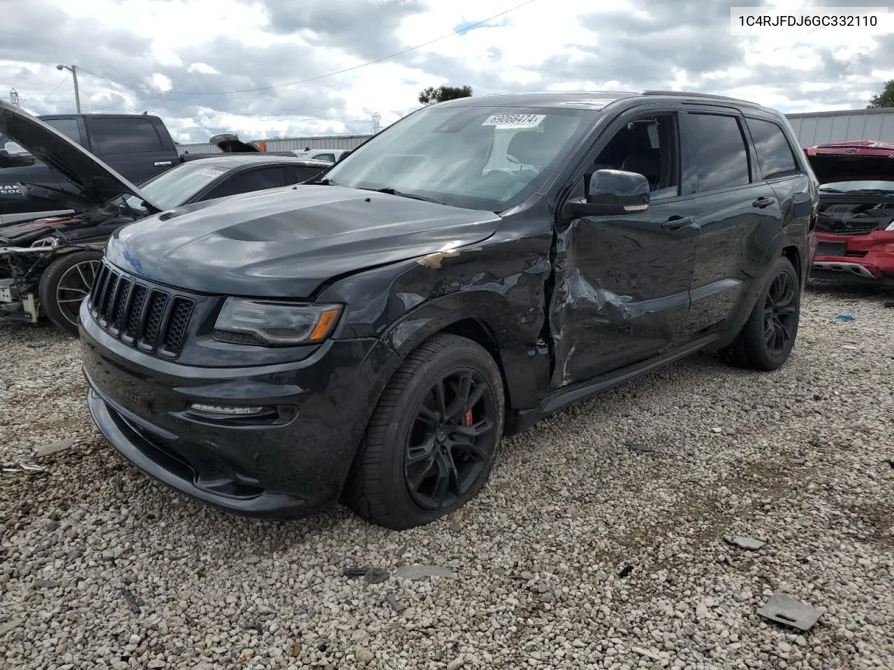 2016 Jeep Grand Cherokee Srt-8 VIN: 1C4RJFDJ6GC332110 Lot: 69068474