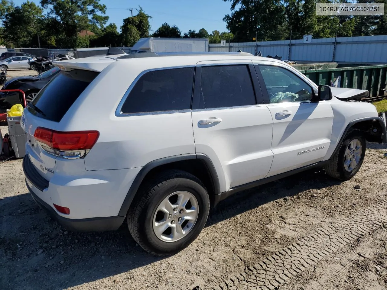 2016 Jeep Grand Cherokee Laredo VIN: 1C4RJFAG7GC504251 Lot: 69202894