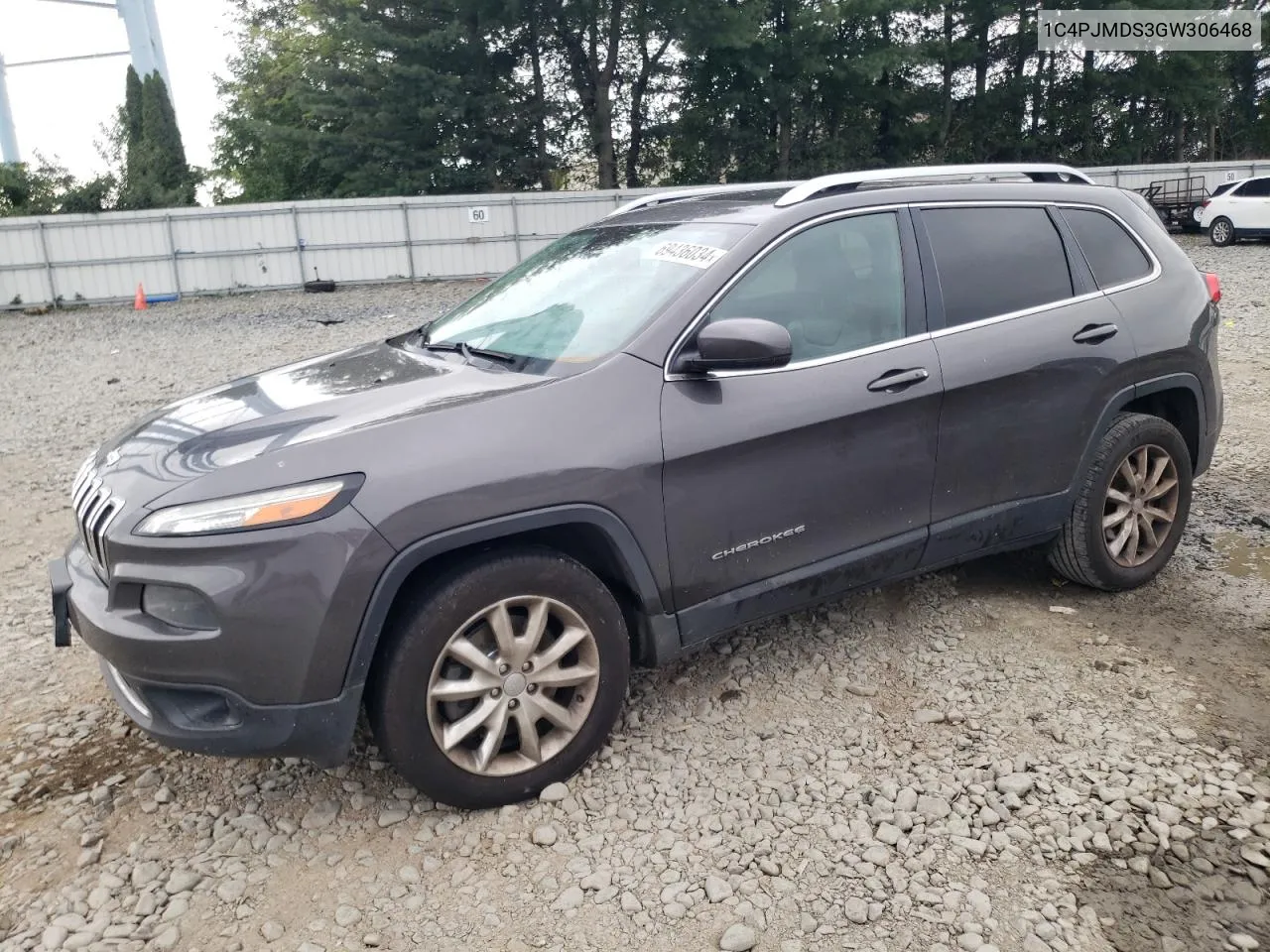 2016 Jeep Cherokee Limited VIN: 1C4PJMDS3GW306468 Lot: 69436034