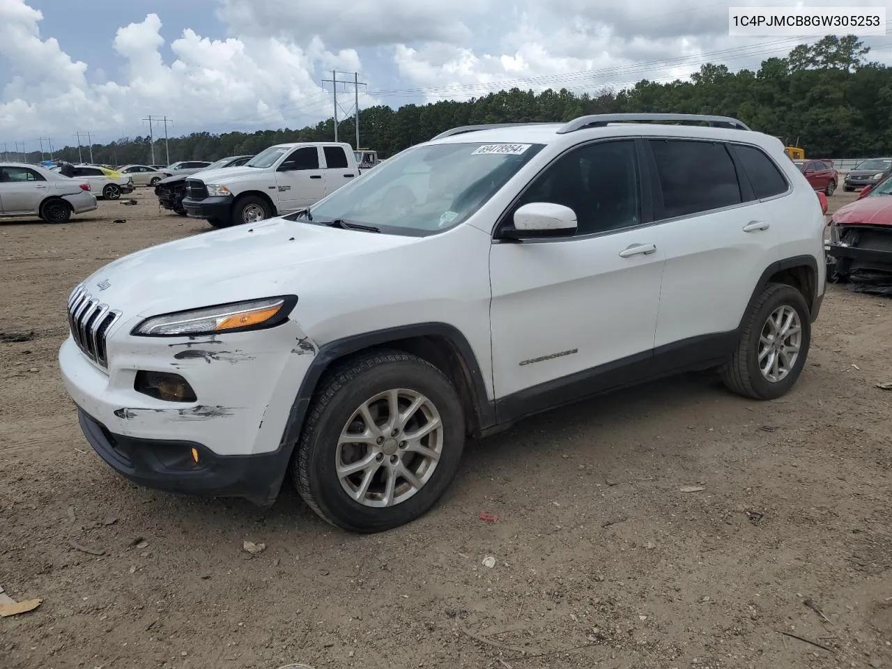 2016 Jeep Cherokee Latitude VIN: 1C4PJMCB8GW305253 Lot: 69478954