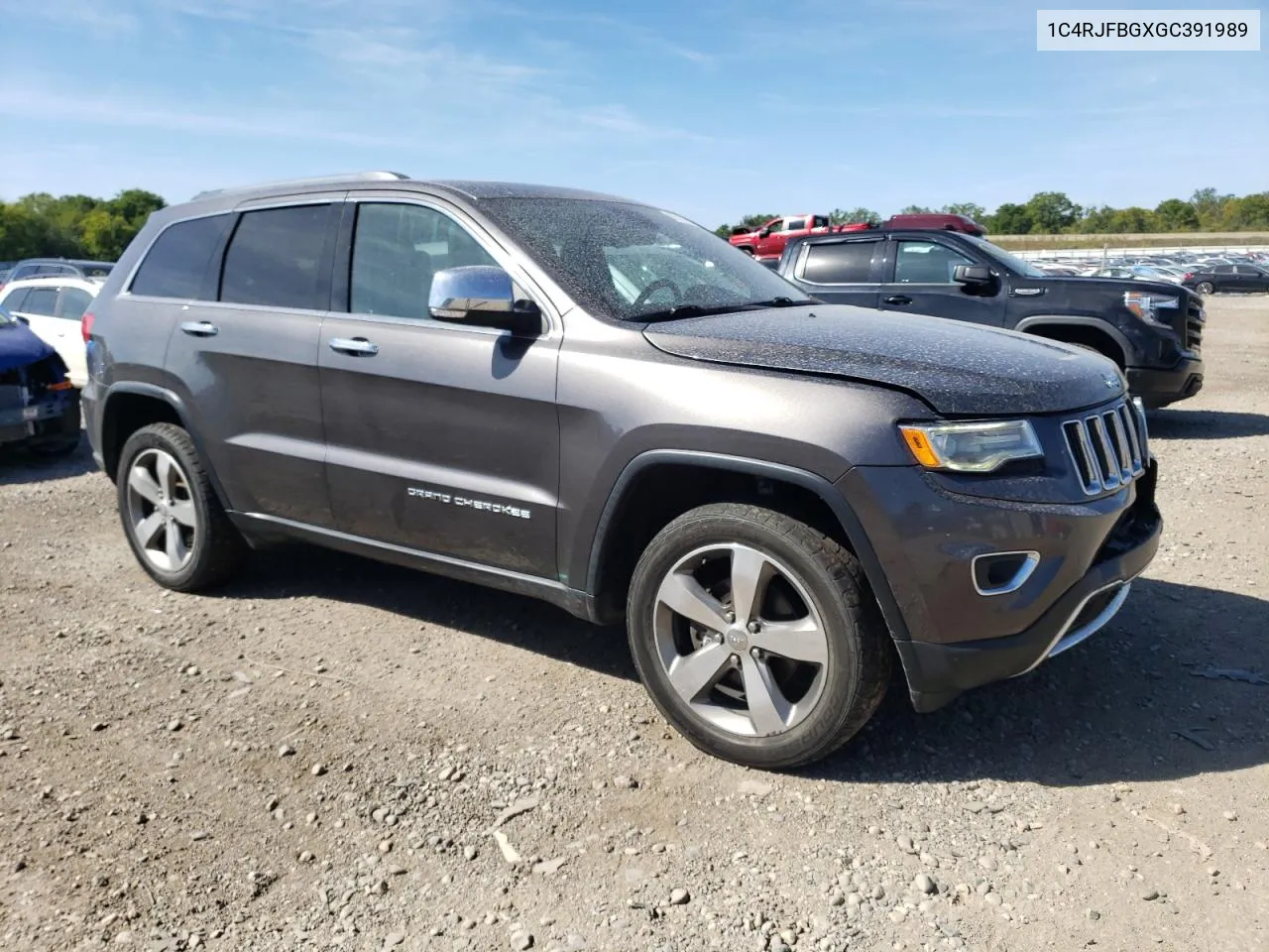 2016 Jeep Grand Cherokee Limited VIN: 1C4RJFBGXGC391989 Lot: 69743274