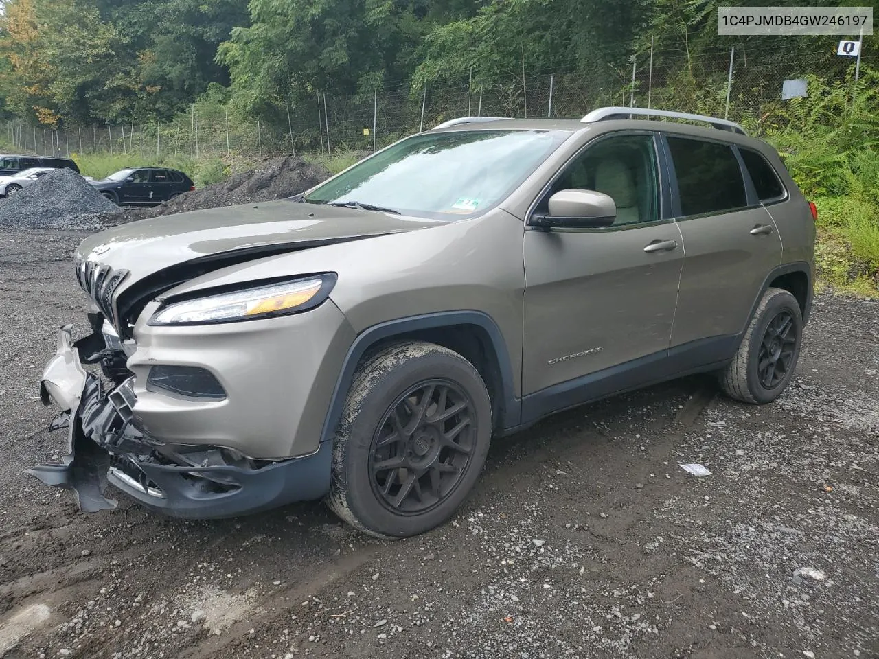 2016 Jeep Cherokee Limited VIN: 1C4PJMDB4GW246197 Lot: 69825294