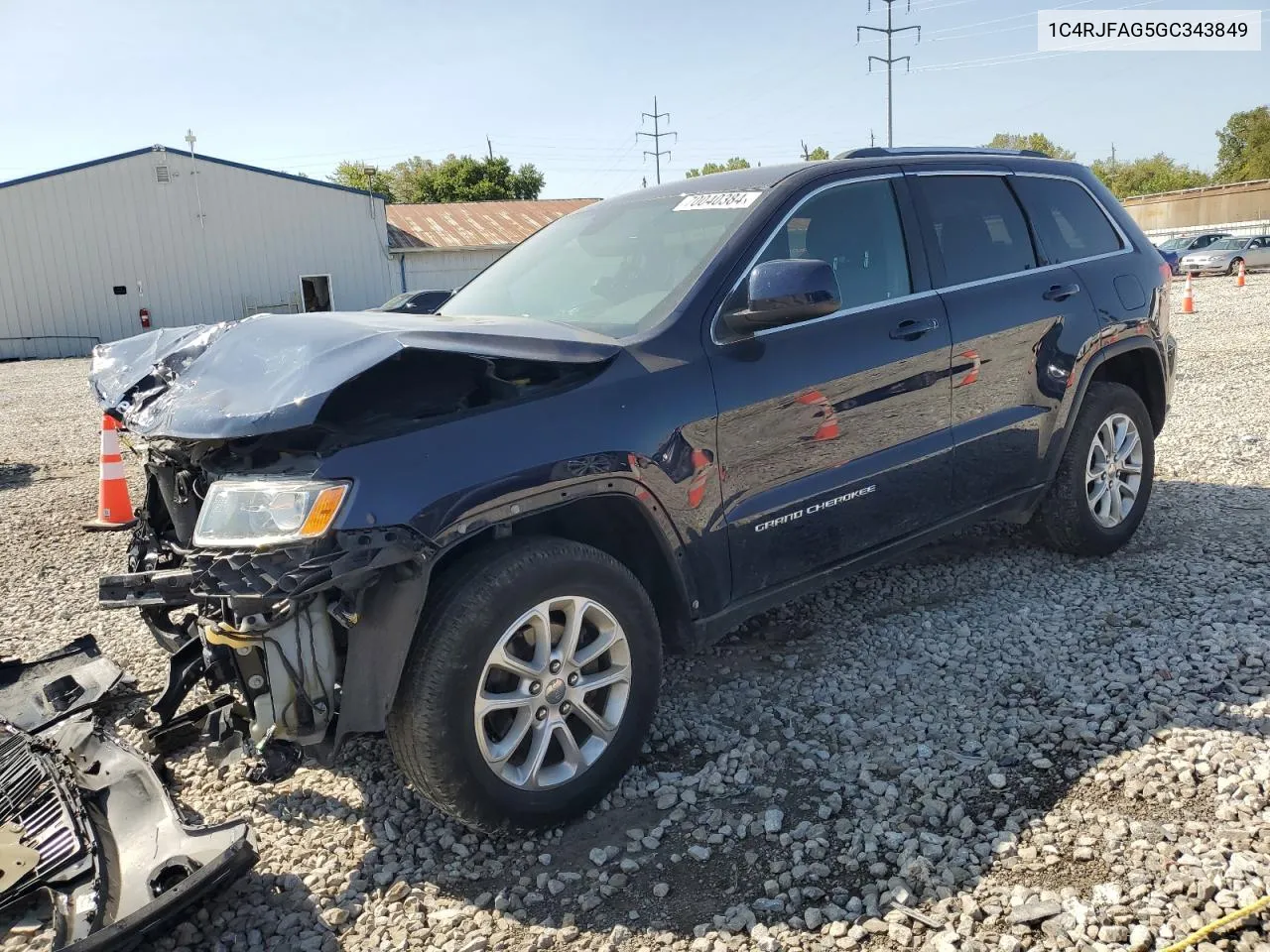 2016 Jeep Grand Cherokee Laredo VIN: 1C4RJFAG5GC343849 Lot: 70040384