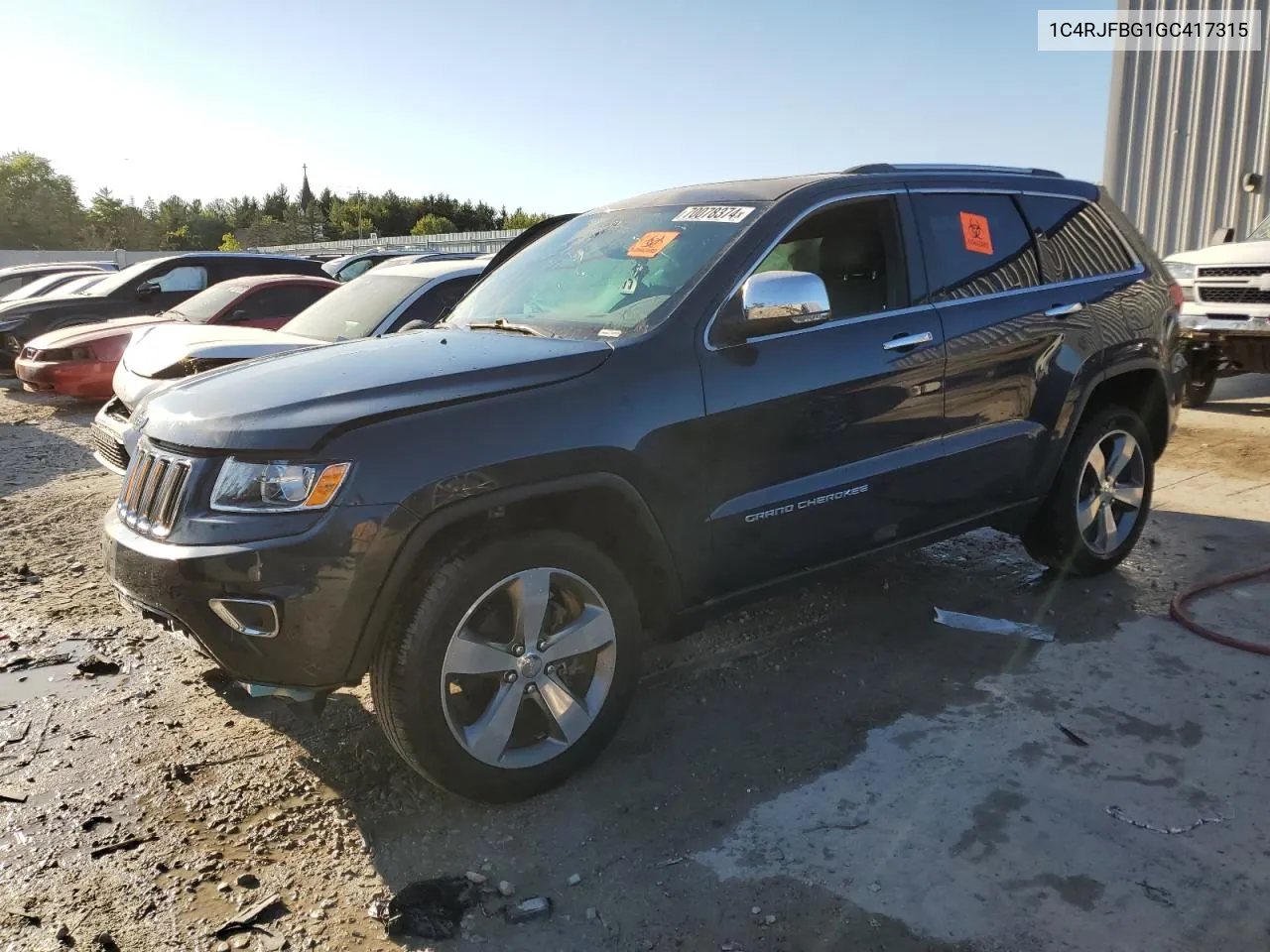 2016 Jeep Grand Cherokee Limited VIN: 1C4RJFBG1GC417315 Lot: 70078374