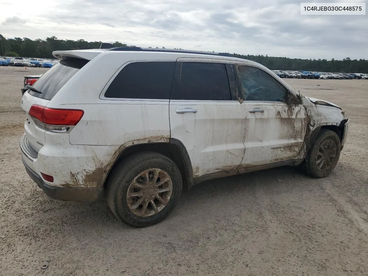 2016 Jeep Grand Cherokee Limited VIN: 1C4RJEBG3GC448575 Lot: 70254294