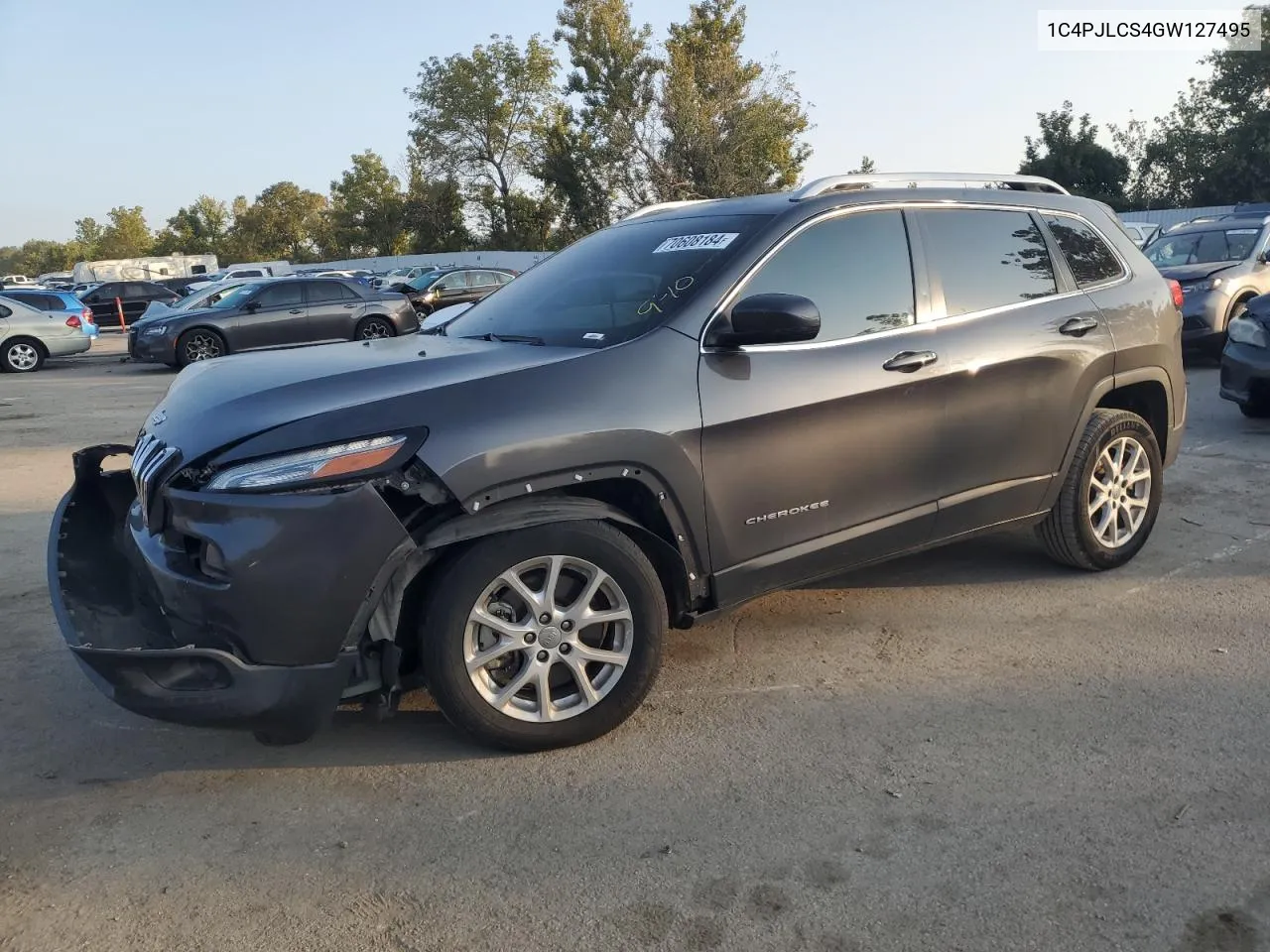 2016 Jeep Cherokee Latitude VIN: 1C4PJLCS4GW127495 Lot: 70608184