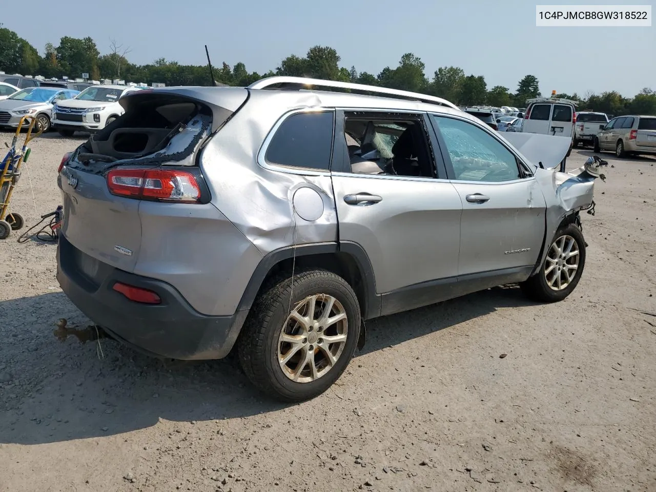 2016 Jeep Cherokee Latitude VIN: 1C4PJMCB8GW318522 Lot: 70801644