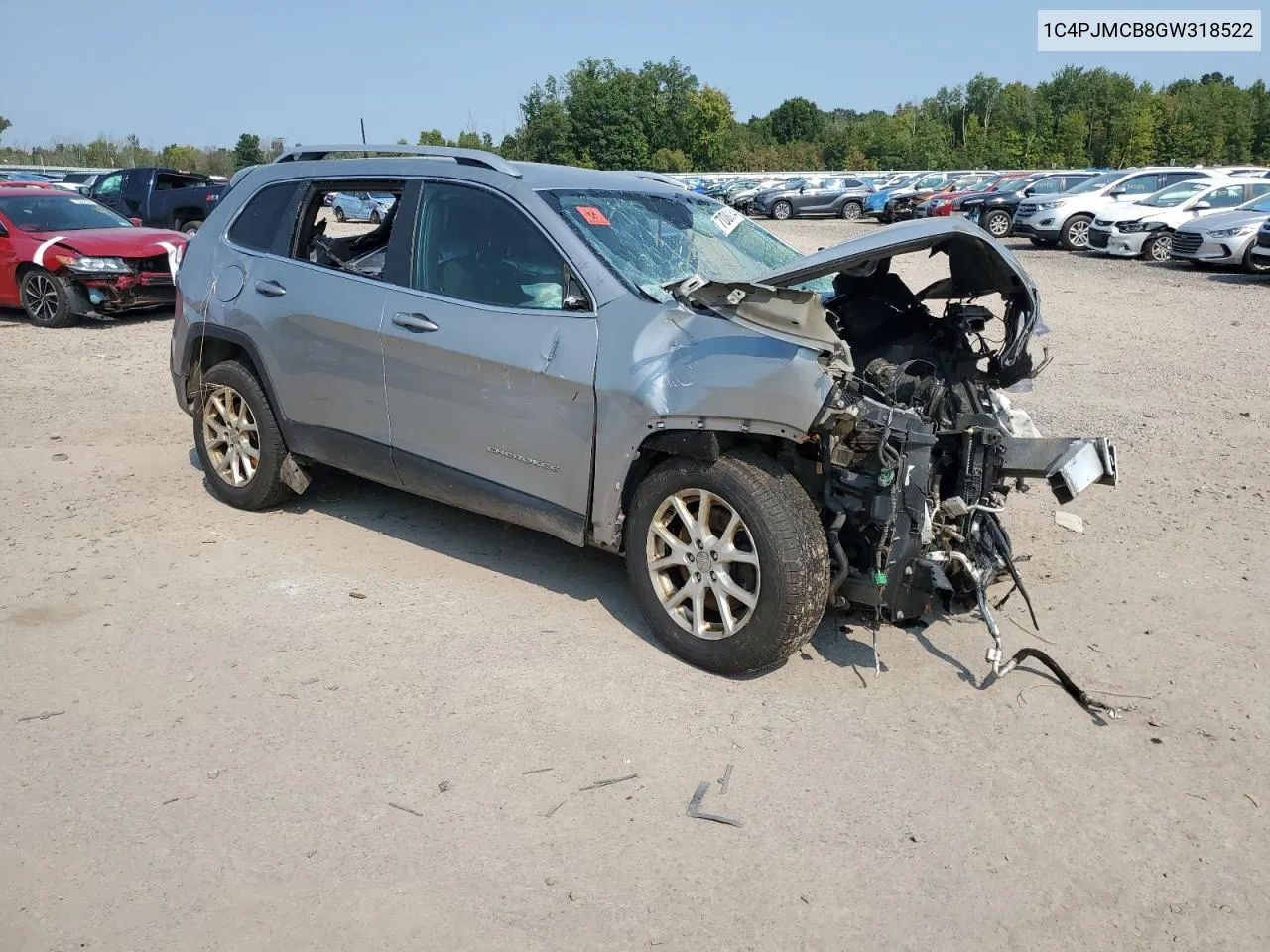 2016 Jeep Cherokee Latitude VIN: 1C4PJMCB8GW318522 Lot: 70801644