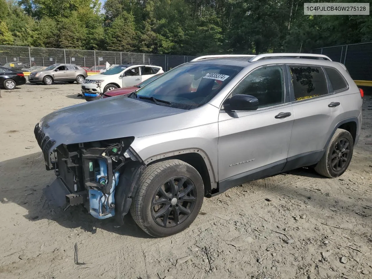 2016 Jeep Cherokee Latitude VIN: 1C4PJLCB4GW275128 Lot: 70835374