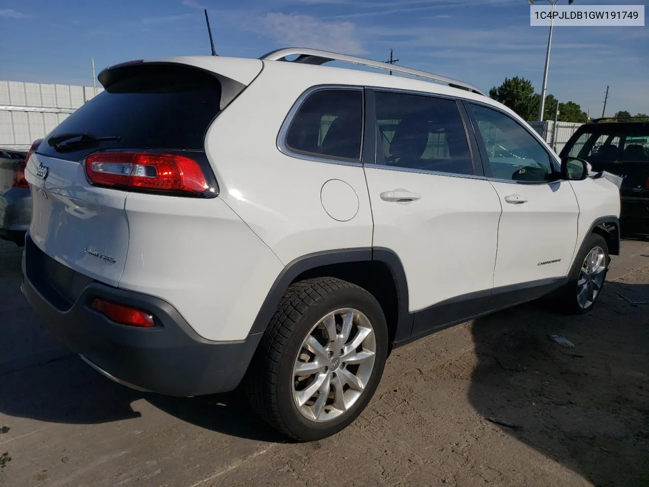 2016 Jeep Cherokee Limited VIN: 1C4PJLDB1GW191749 Lot: 70890994