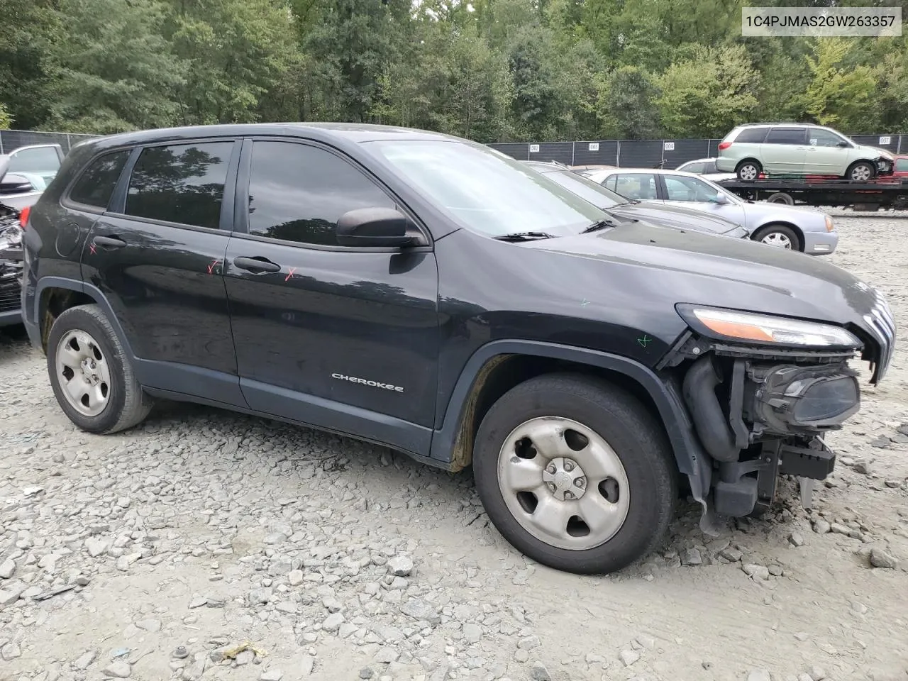 1C4PJMAS2GW263357 2016 Jeep Cherokee Sport