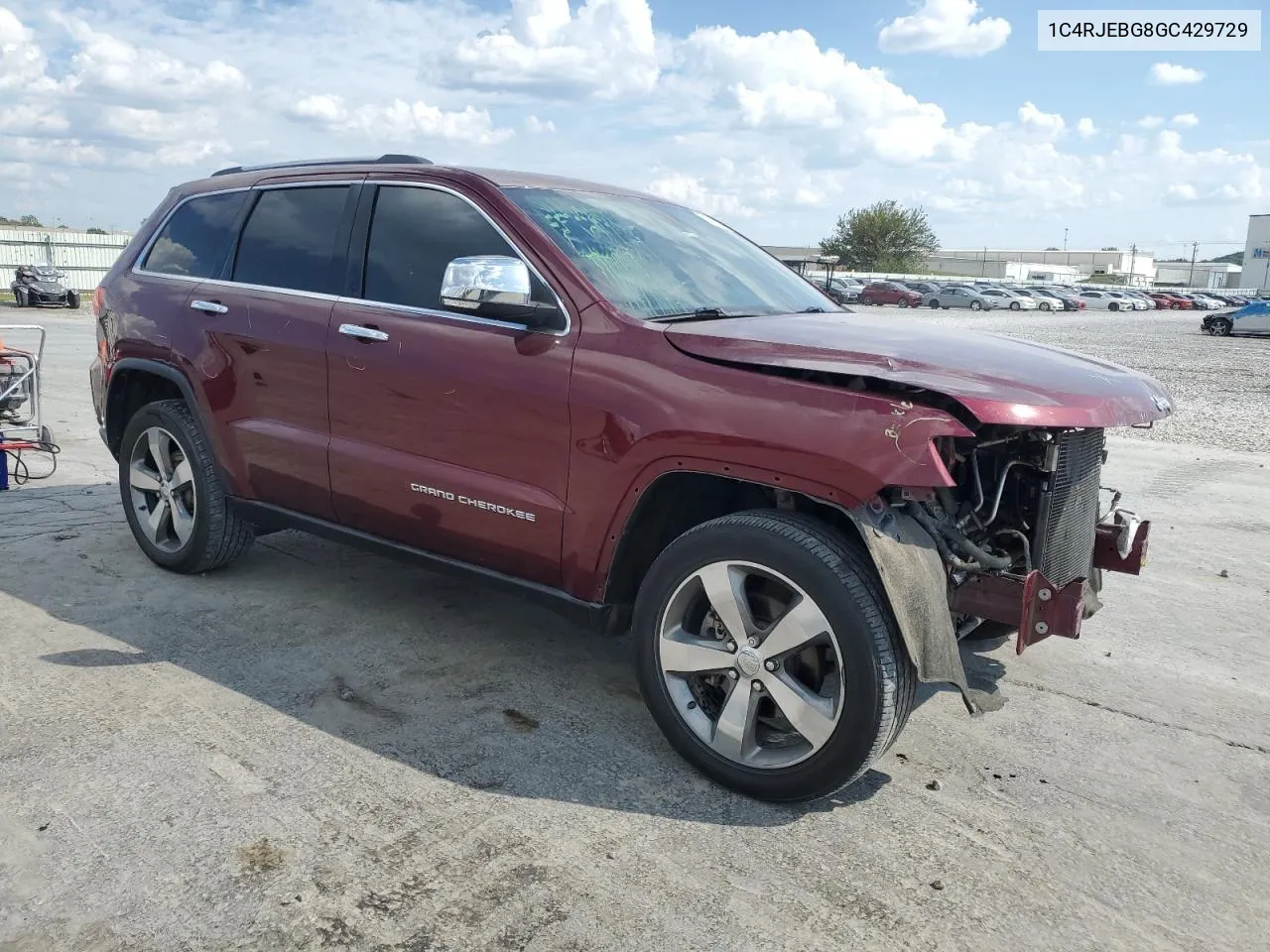 2016 Jeep Grand Cherokee Limited VIN: 1C4RJEBG8GC429729 Lot: 71250764