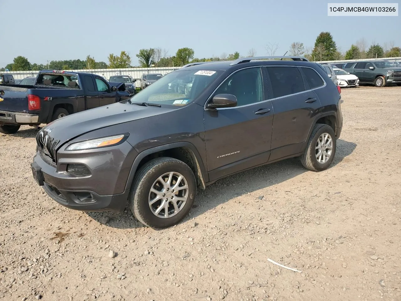 2016 Jeep Cherokee Latitude VIN: 1C4PJMCB4GW103266 Lot: 71351004