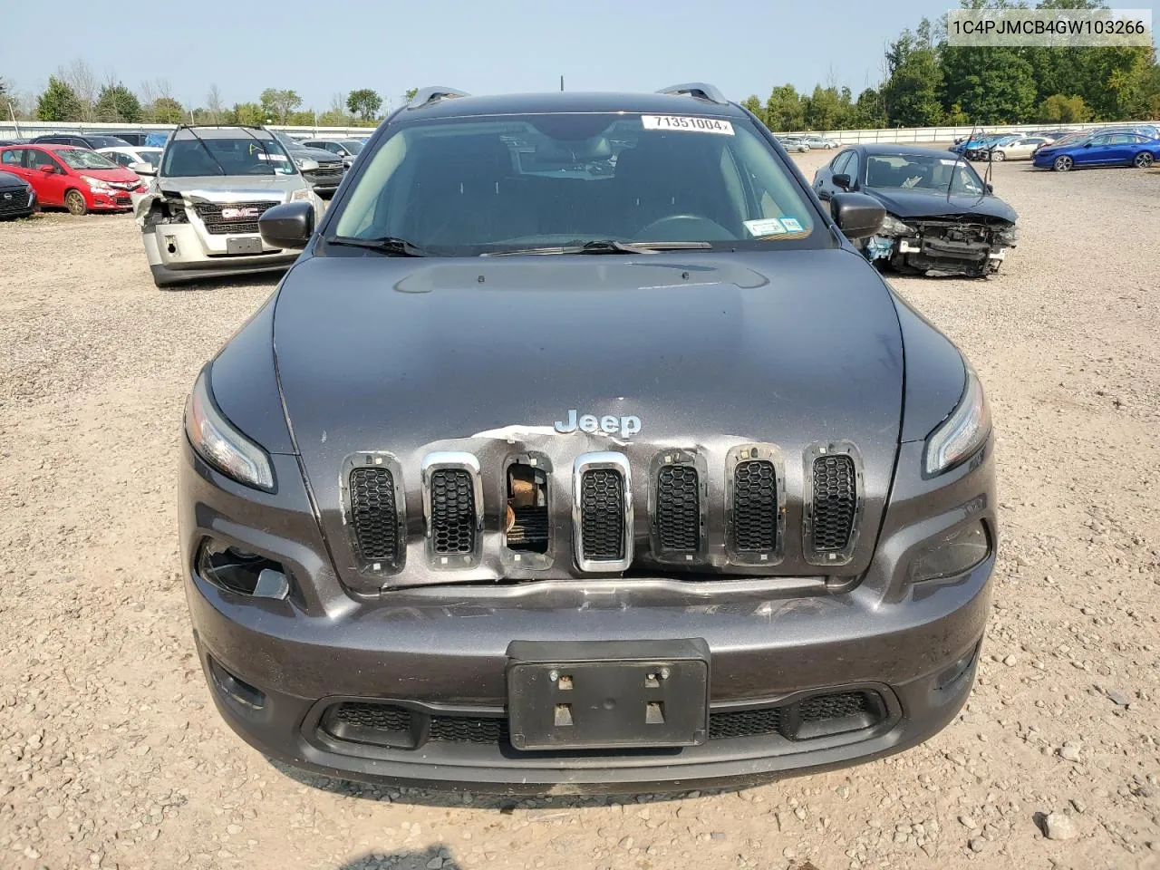 2016 Jeep Cherokee Latitude VIN: 1C4PJMCB4GW103266 Lot: 71351004