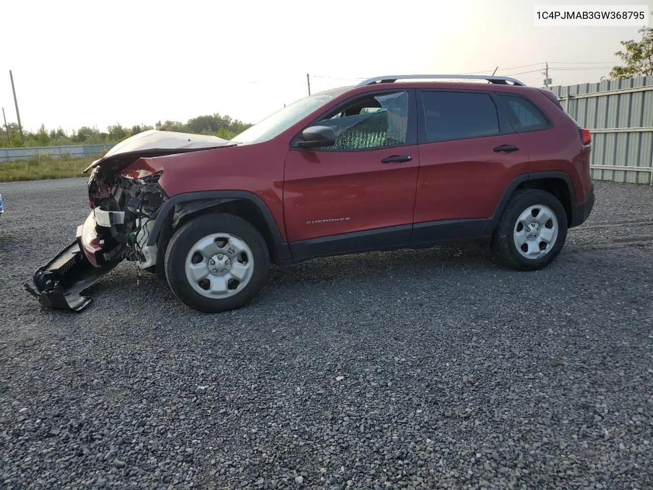 2016 Jeep Cherokee Sport VIN: 1C4PJMAB3GW368795 Lot: 71439044