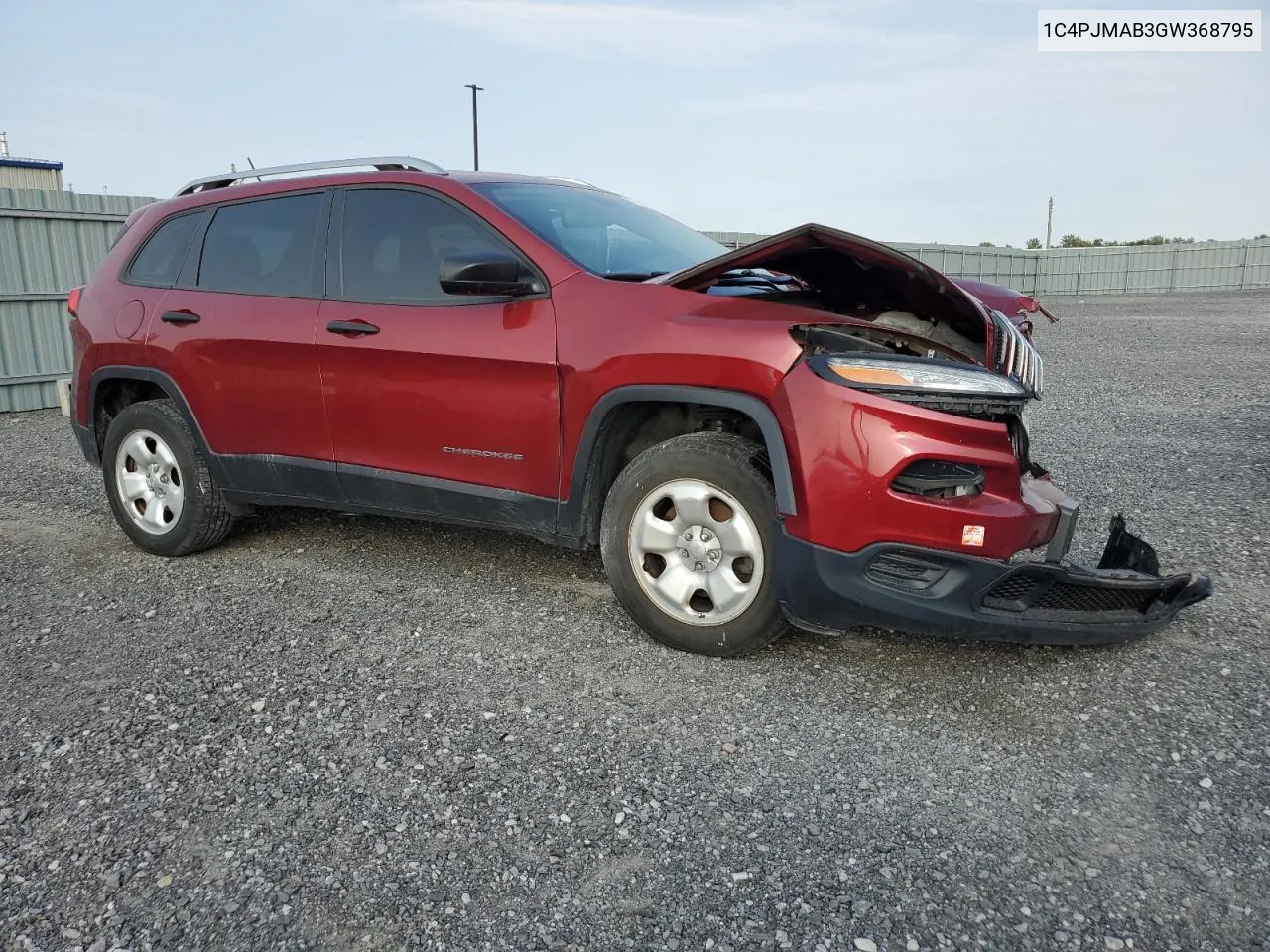 2016 Jeep Cherokee Sport VIN: 1C4PJMAB3GW368795 Lot: 71439044