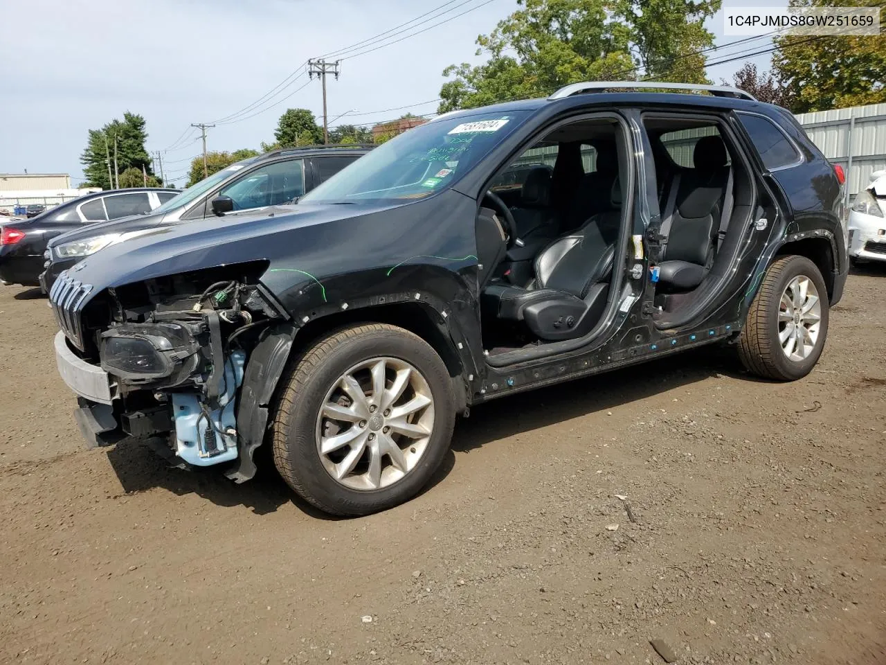 2016 Jeep Cherokee Limited VIN: 1C4PJMDS8GW251659 Lot: 71581604