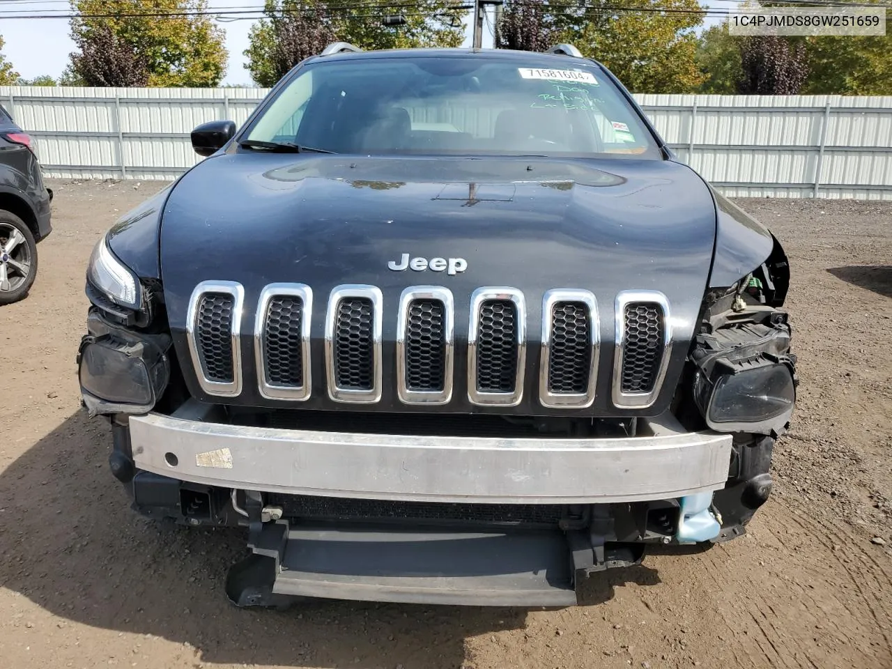 2016 Jeep Cherokee Limited VIN: 1C4PJMDS8GW251659 Lot: 71581604