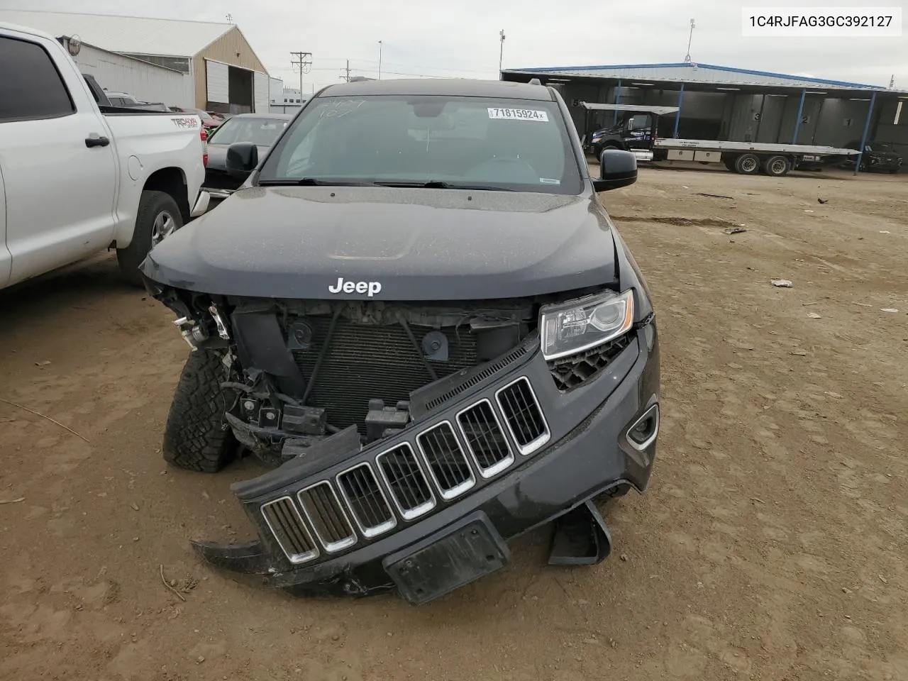 2016 Jeep Grand Cherokee Laredo VIN: 1C4RJFAG3GC392127 Lot: 71815924