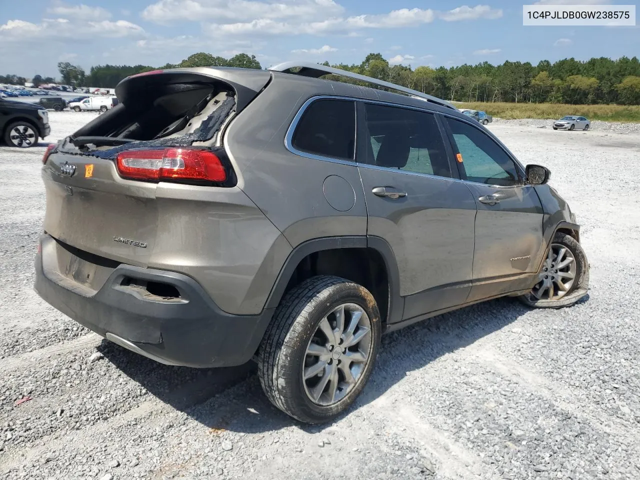 2016 Jeep Cherokee Limited VIN: 1C4PJLDB0GW238575 Lot: 71864844