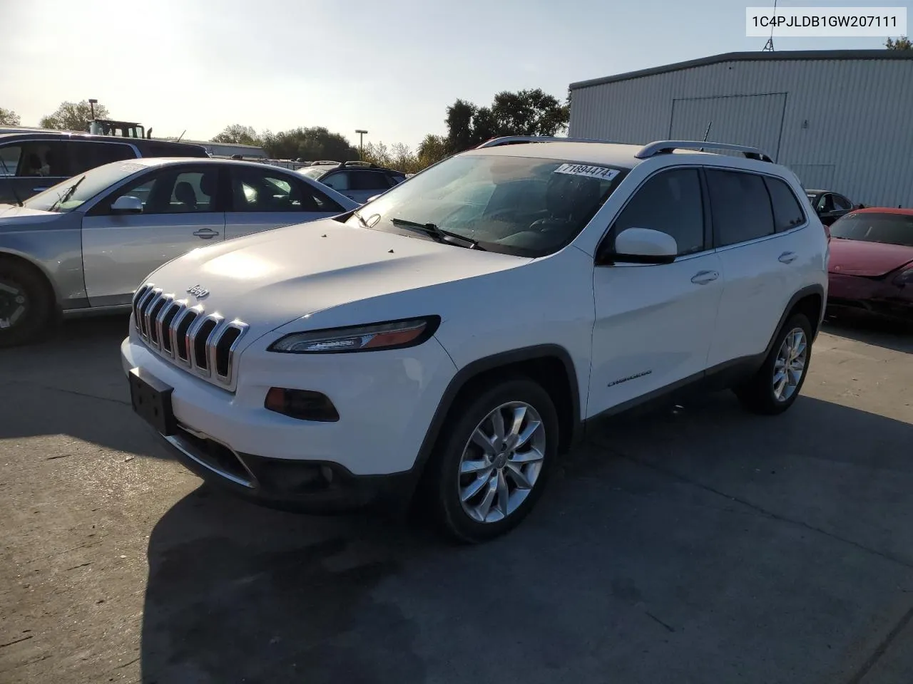 2016 Jeep Cherokee Limited VIN: 1C4PJLDB1GW207111 Lot: 71894474