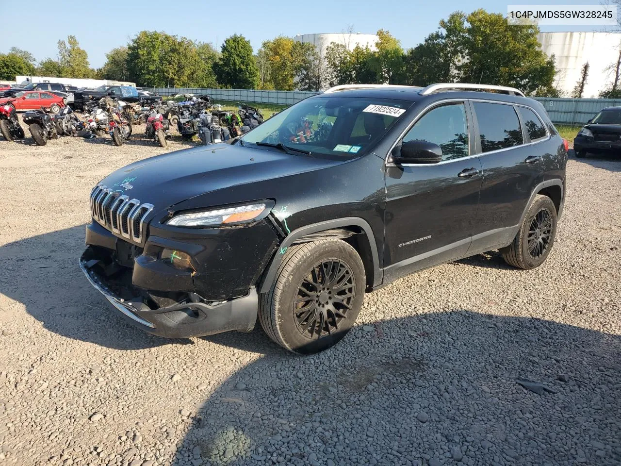 2016 Jeep Cherokee Limited VIN: 1C4PJMDS5GW328245 Lot: 71922524