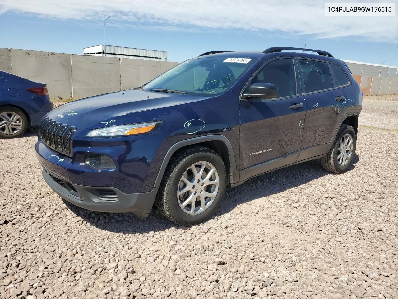 2016 Jeep Cherokee Sport VIN: 1C4PJLAB9GW176615 Lot: 71971264