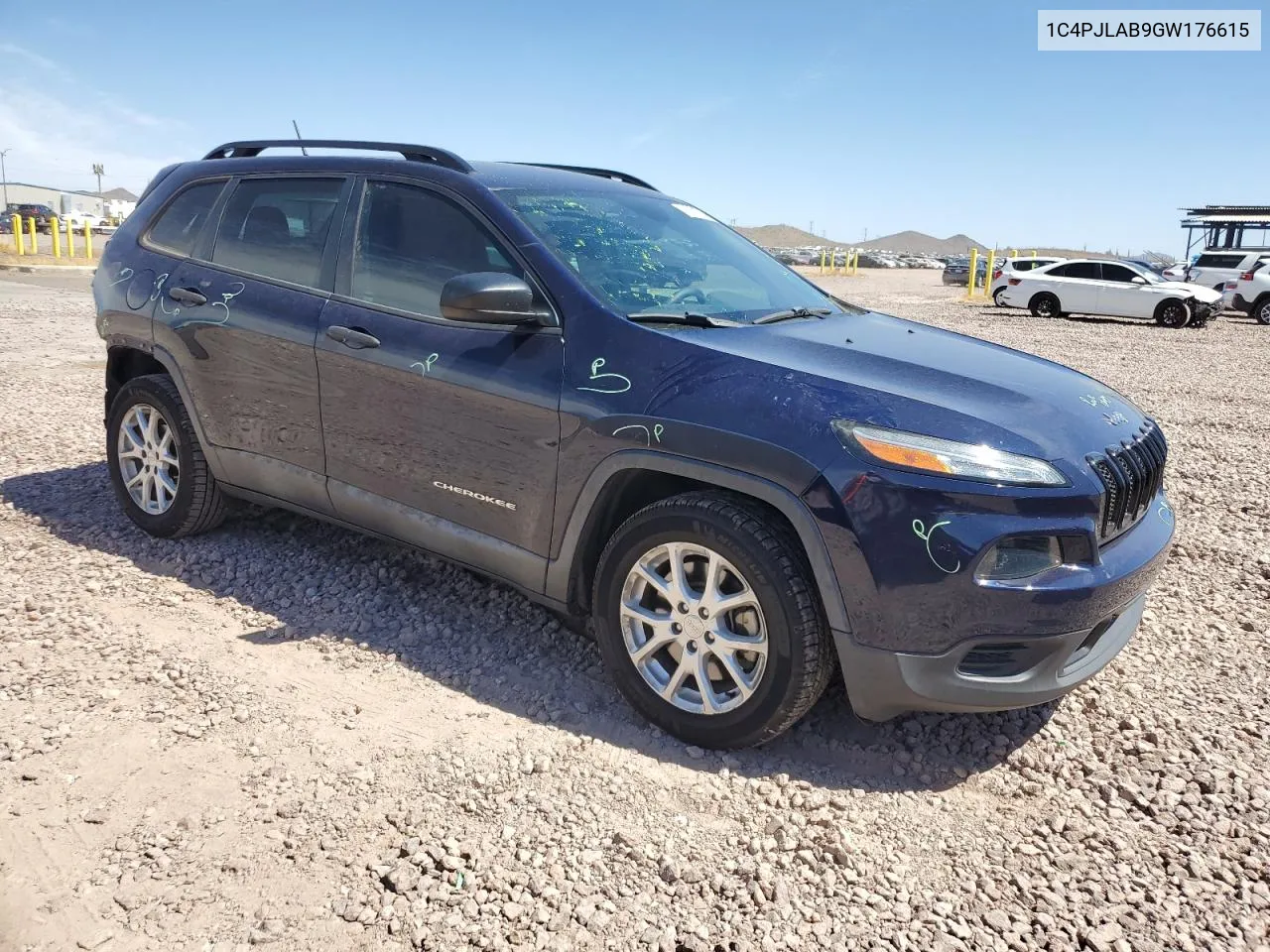 2016 Jeep Cherokee Sport VIN: 1C4PJLAB9GW176615 Lot: 71971264