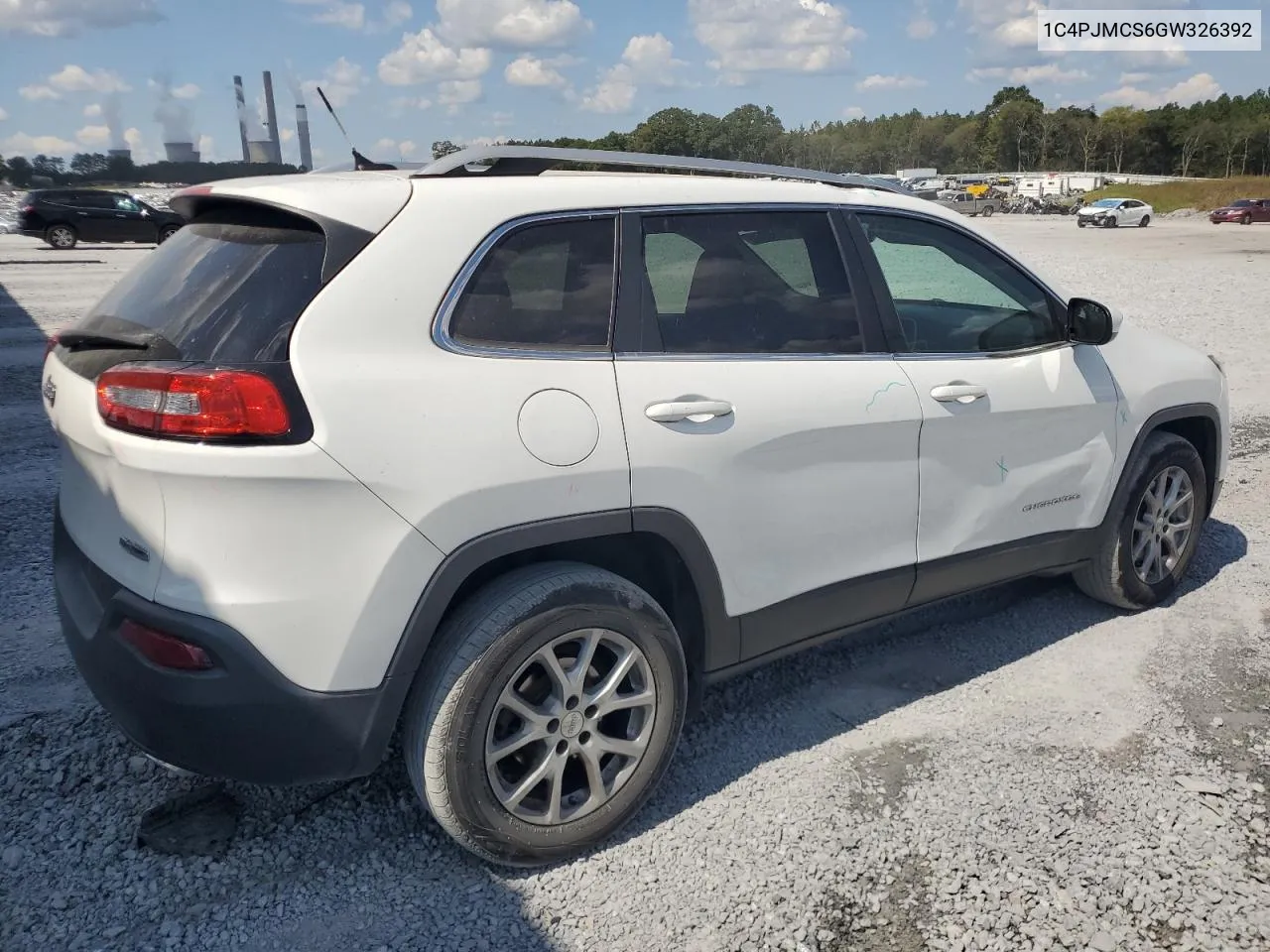 2016 Jeep Cherokee Latitude VIN: 1C4PJMCS6GW326392 Lot: 72089534