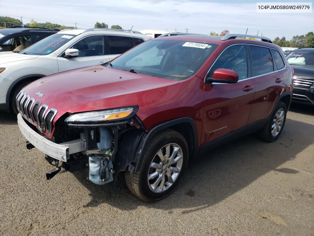 2016 Jeep Cherokee Limited VIN: 1C4PJMDS8GW249779 Lot: 72175554