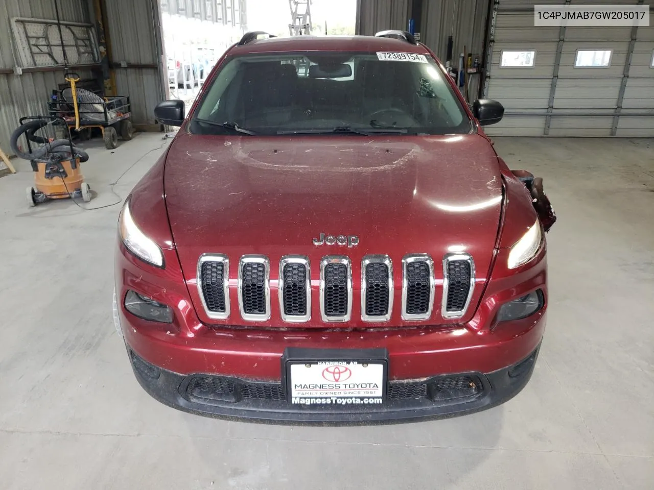 2016 Jeep Cherokee Sport VIN: 1C4PJMAB7GW205017 Lot: 72389154