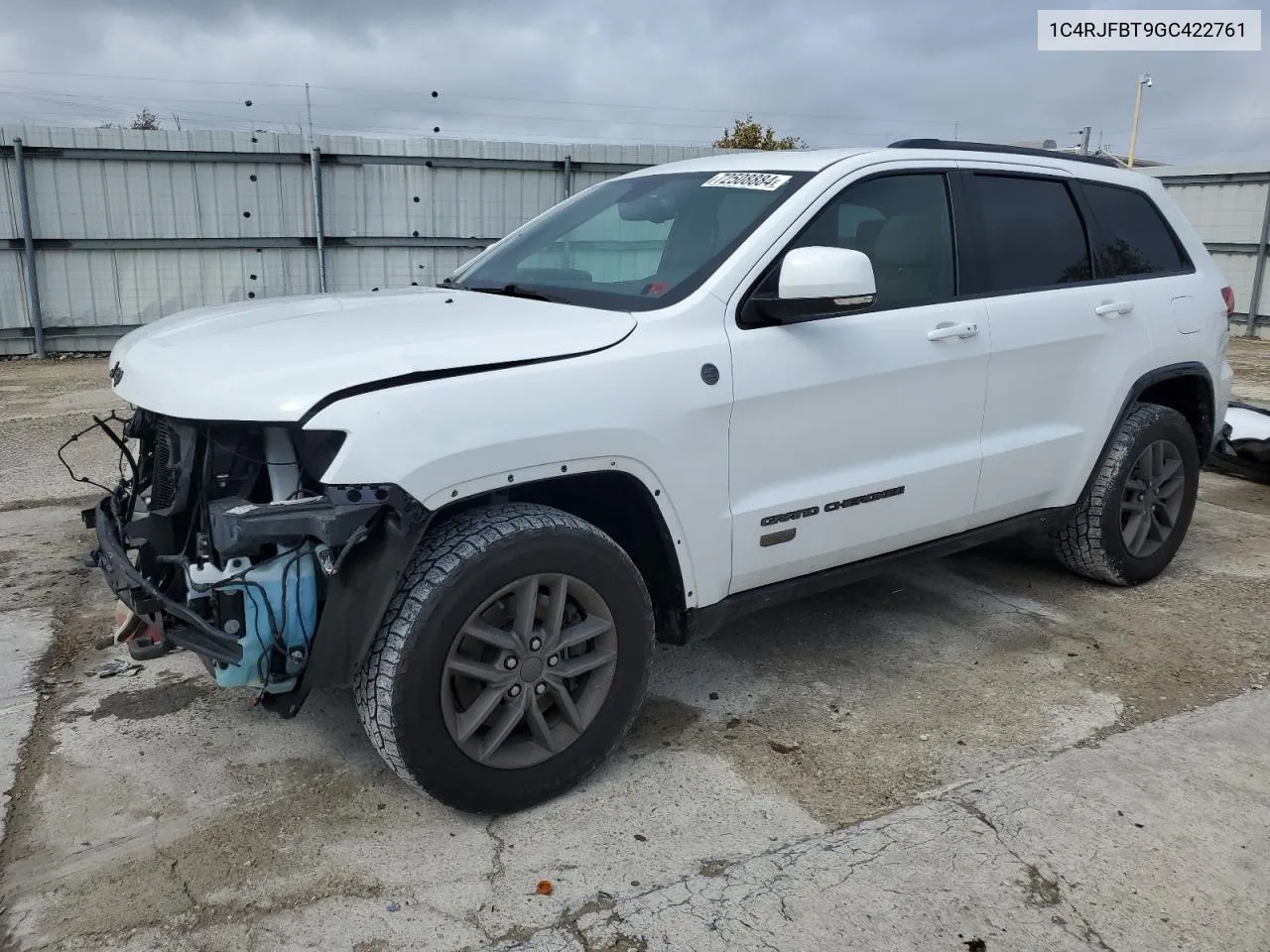 2016 Jeep Grand Cherokee Limited VIN: 1C4RJFBT9GC422761 Lot: 72508884