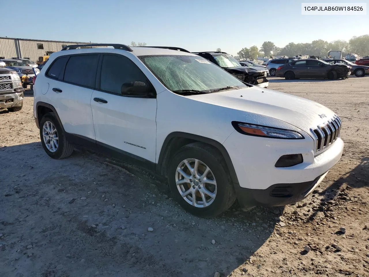 2016 Jeep Cherokee Sport VIN: 1C4PJLAB6GW184526 Lot: 72589084