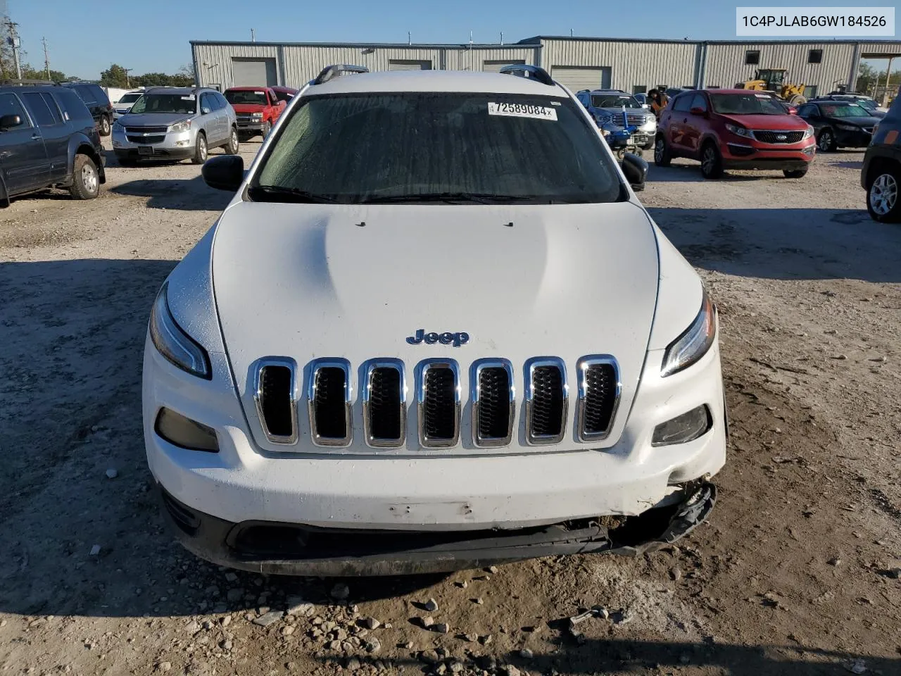 2016 Jeep Cherokee Sport VIN: 1C4PJLAB6GW184526 Lot: 72589084