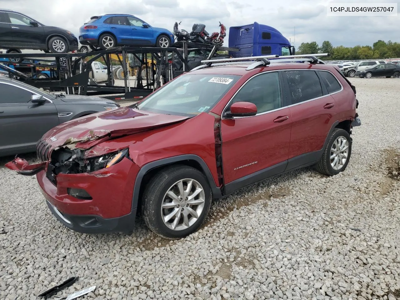 2016 Jeep Cherokee Limited VIN: 1C4PJLDS4GW257047 Lot: 72709384