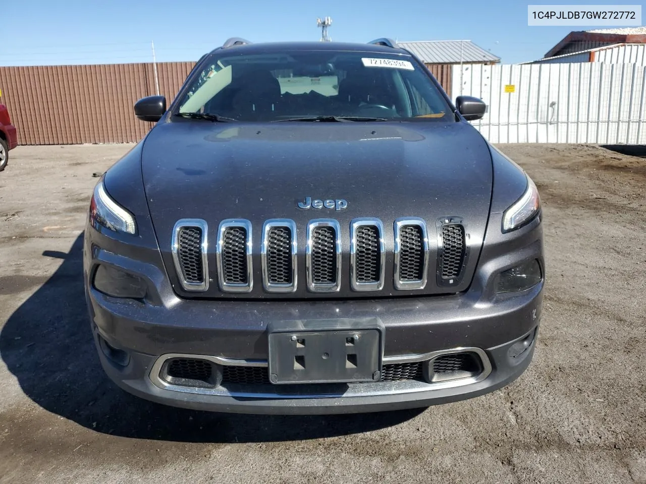 2016 Jeep Cherokee Limited VIN: 1C4PJLDB7GW272772 Lot: 72748394