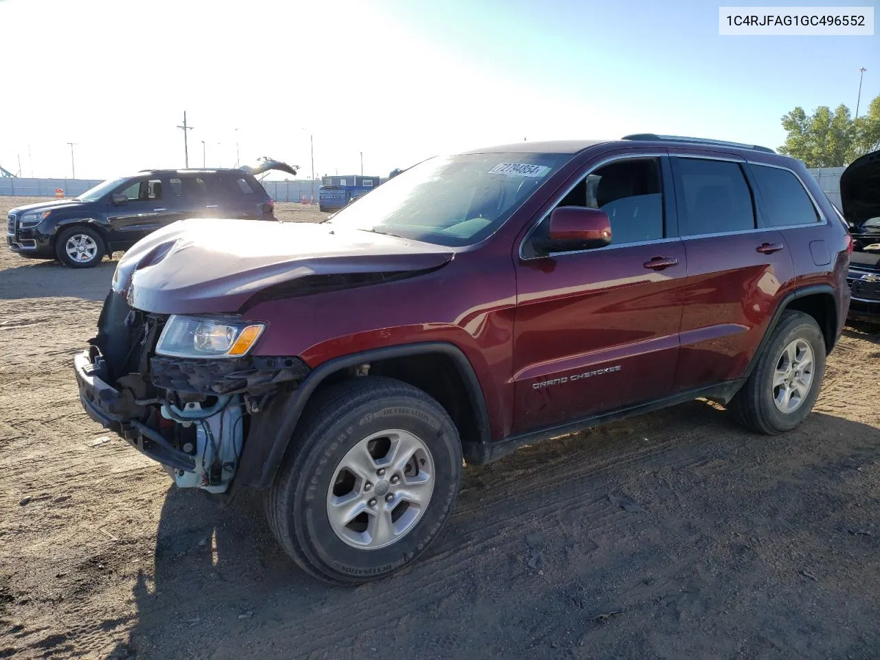 2016 Jeep Grand Cherokee Laredo VIN: 1C4RJFAG1GC496552 Lot: 72794854