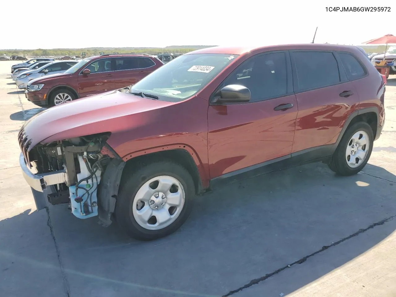 2016 Jeep Cherokee Sport VIN: 1C4PJMAB6GW295972 Lot: 72914034