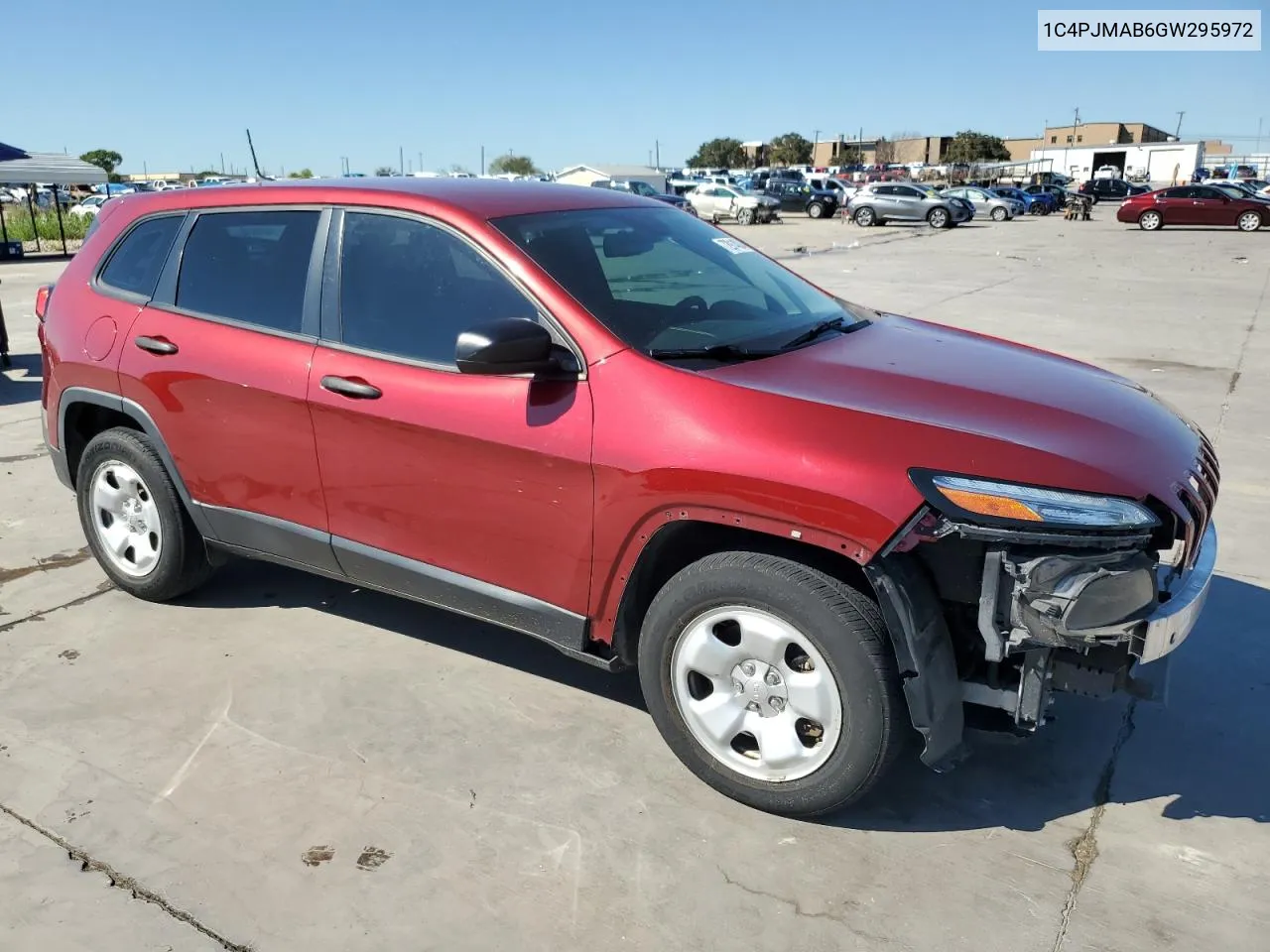 2016 Jeep Cherokee Sport VIN: 1C4PJMAB6GW295972 Lot: 72914034