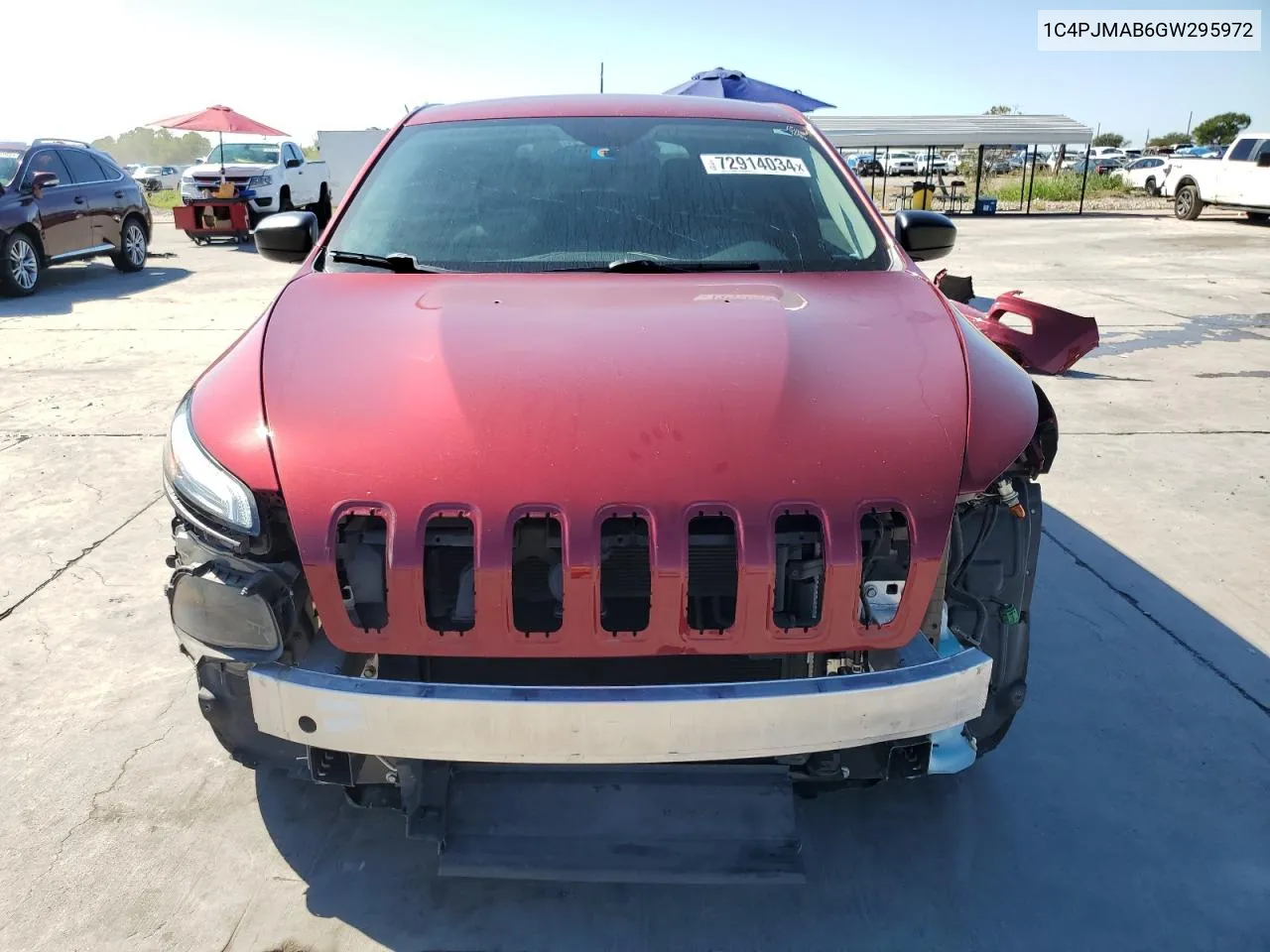 2016 Jeep Cherokee Sport VIN: 1C4PJMAB6GW295972 Lot: 72914034