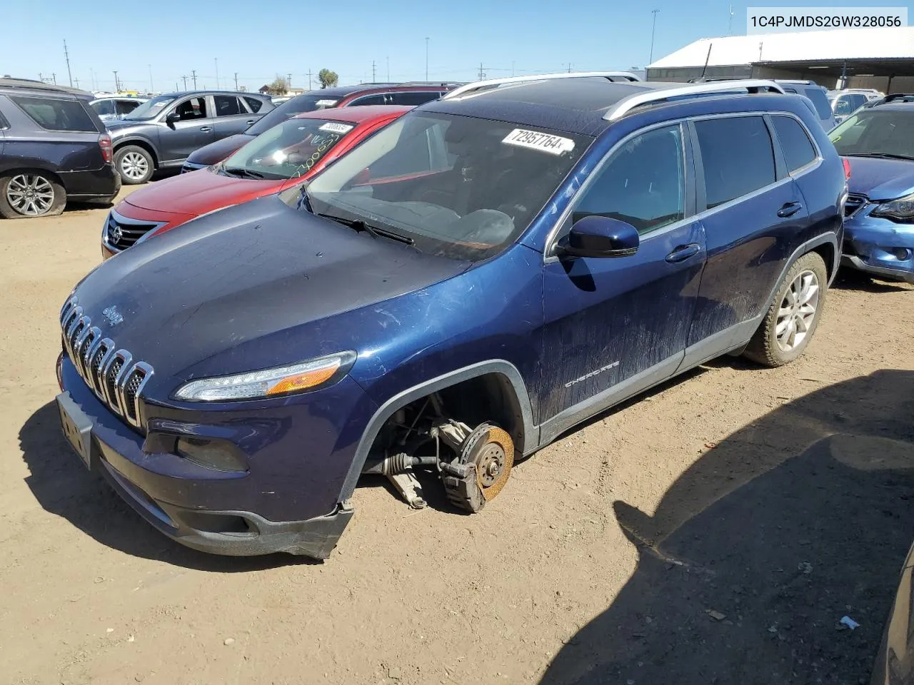 2016 Jeep Cherokee Limited VIN: 1C4PJMDS2GW328056 Lot: 72957764