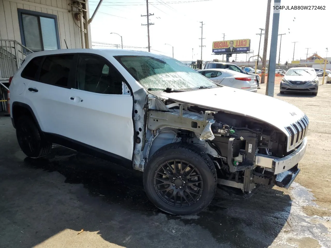 2016 Jeep Cherokee Sport VIN: 1C4PJLAB8GW272462 Lot: 72970834