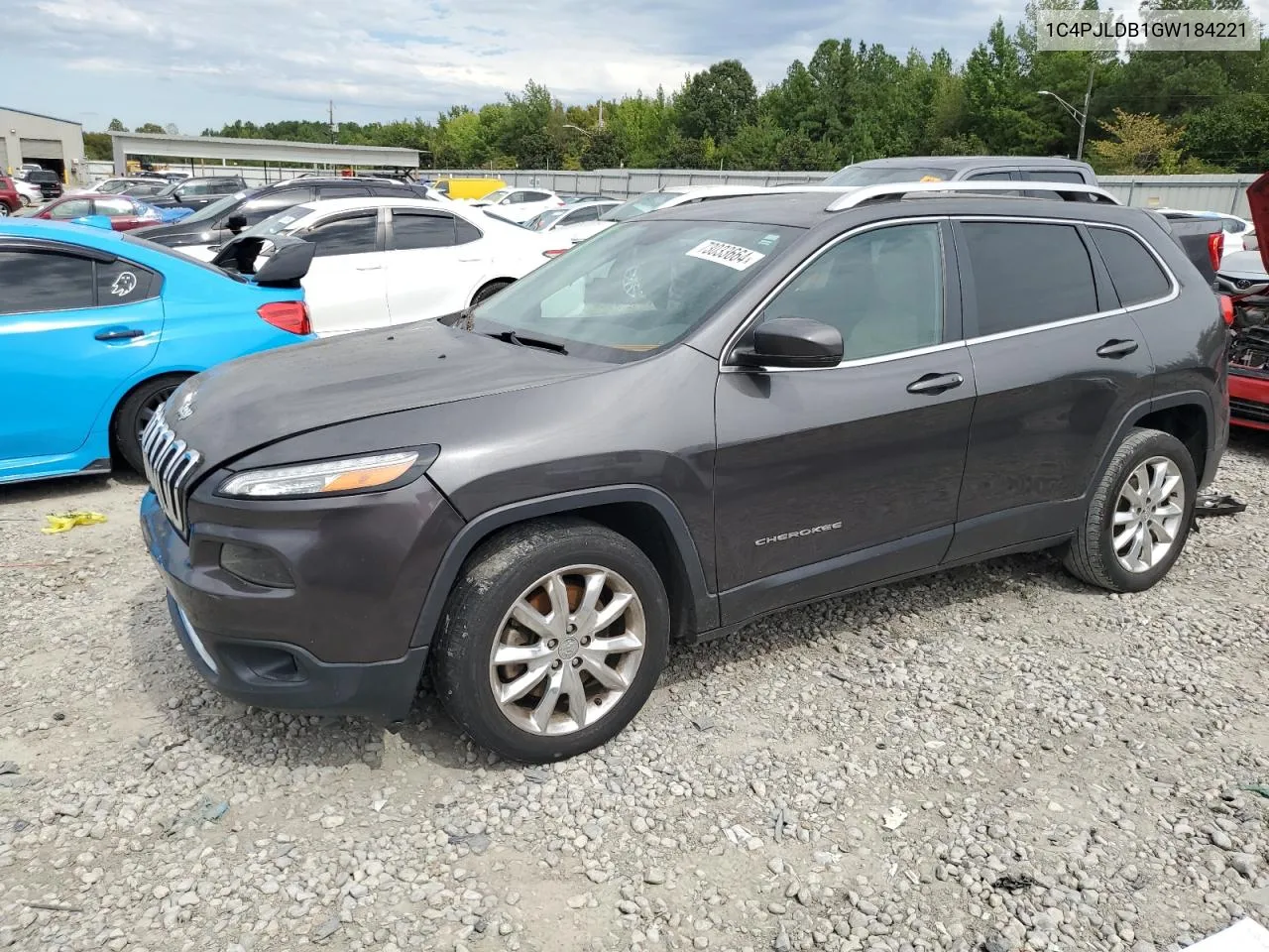 2016 Jeep Cherokee Limited VIN: 1C4PJLDB1GW184221 Lot: 73033664