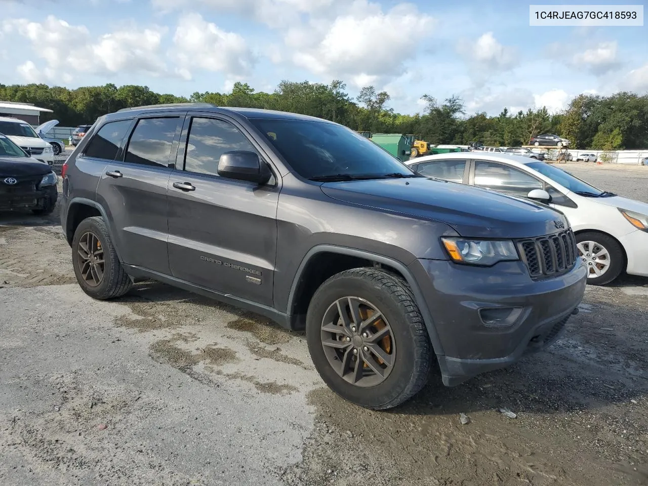 2016 Jeep Grand Cherokee Laredo VIN: 1C4RJEAG7GC418593 Lot: 73205024