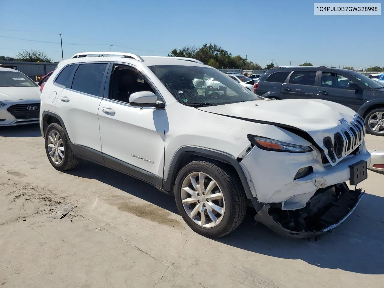 2016 Jeep Cherokee Limited VIN: 1C4PJLDB7GW328998 Lot: 73339094