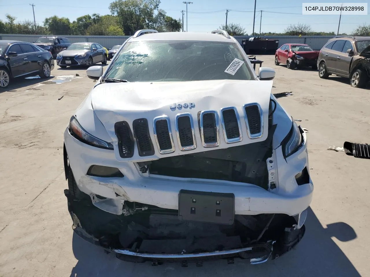 2016 Jeep Cherokee Limited VIN: 1C4PJLDB7GW328998 Lot: 73339094