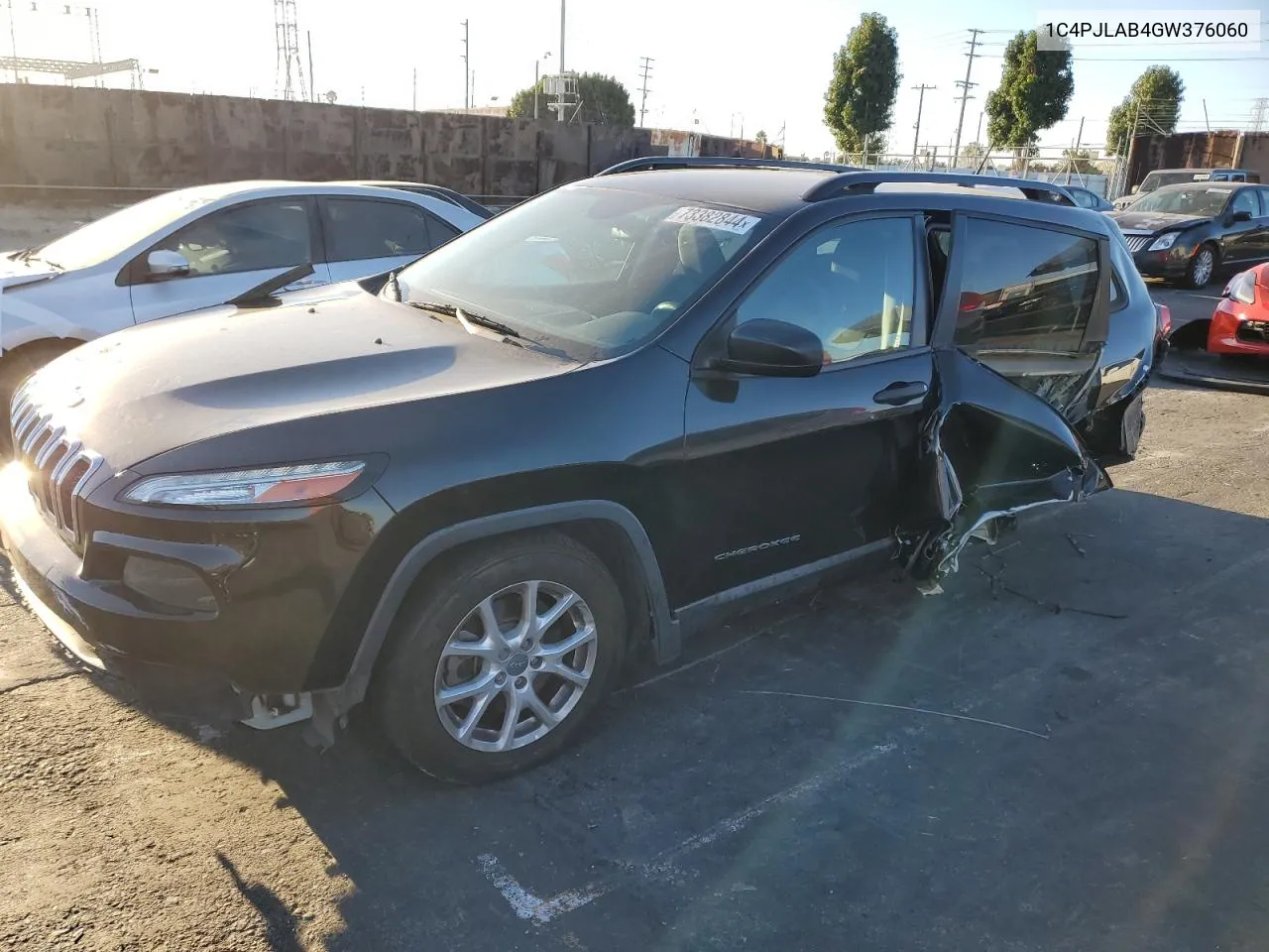 2016 Jeep Cherokee Sport VIN: 1C4PJLAB4GW376060 Lot: 73382844