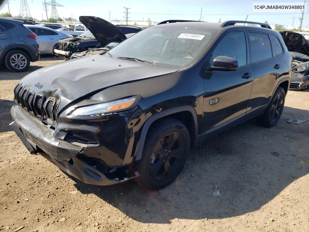 2016 Jeep Cherokee Sport VIN: 1C4PJMAB4GW348801 Lot: 73415864