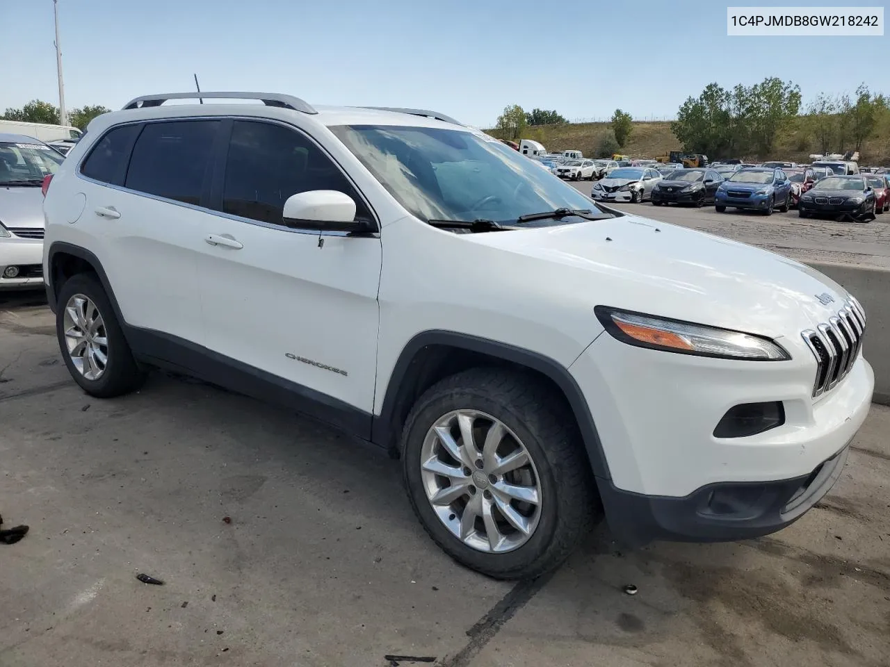 2016 Jeep Cherokee Limited VIN: 1C4PJMDB8GW218242 Lot: 73547344