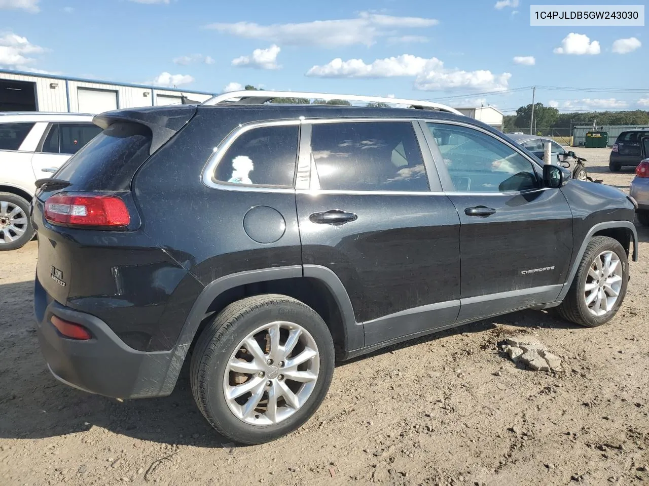 2016 Jeep Cherokee Limited VIN: 1C4PJLDB5GW243030 Lot: 73557964